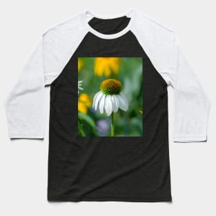 White coneflowers in a garden Baseball T-Shirt